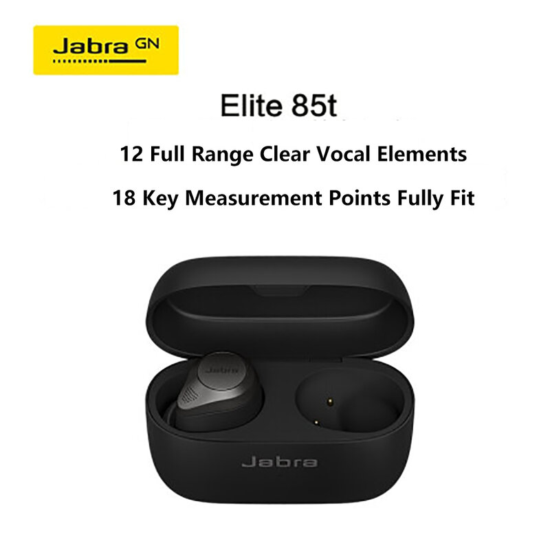Jabra Elite – écouteurs sans fil Bluetooth, oreillettes de sport, avec réduction du bruit actif, étanches IP47, 85t