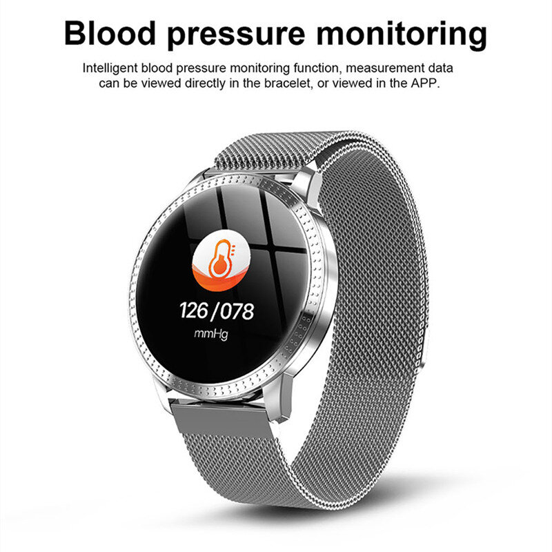 Weibliche Fitness Smart Uhr Frauen Lauf Reloj Herz Rate Monitor Bluetooth Schrittzähler Touch Intelligente Sport Uhr für Lauf