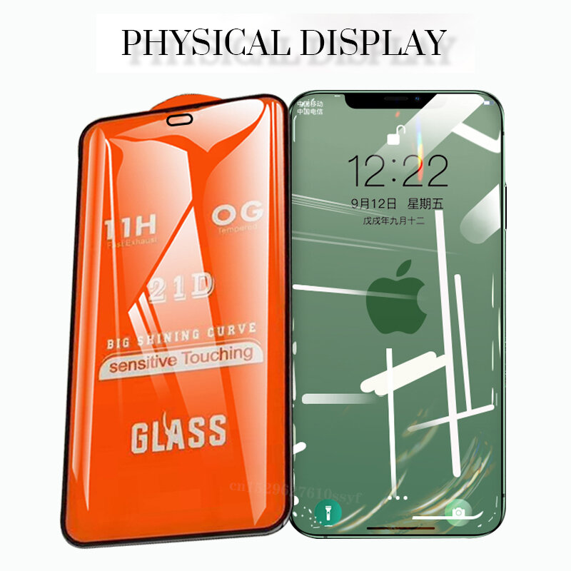 Tempered Glass For iPhone 11 Pro Max Screen Protector 11Pro Max For iphone 12 Pro Max Glass Mini 6 6S 8 7 Plus X Xs Max Xr 8Plus