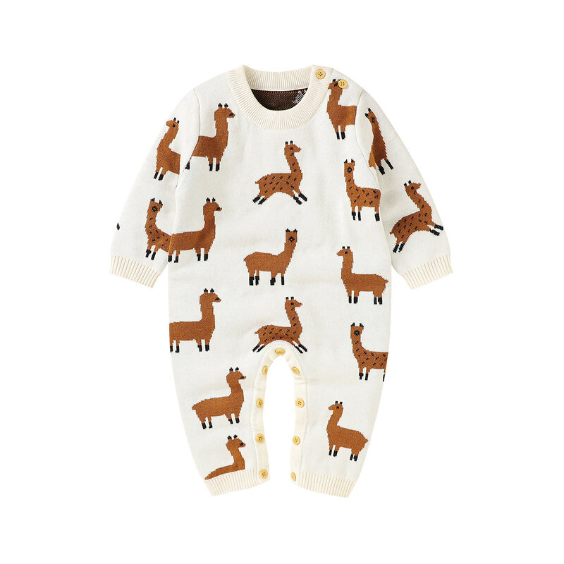 아기 긴 소매 Jumpsuit 가을 겨울 스웨터 유아 스웨터 남성과 여성의 아기 의류 0-2 세 어린이 Clothin