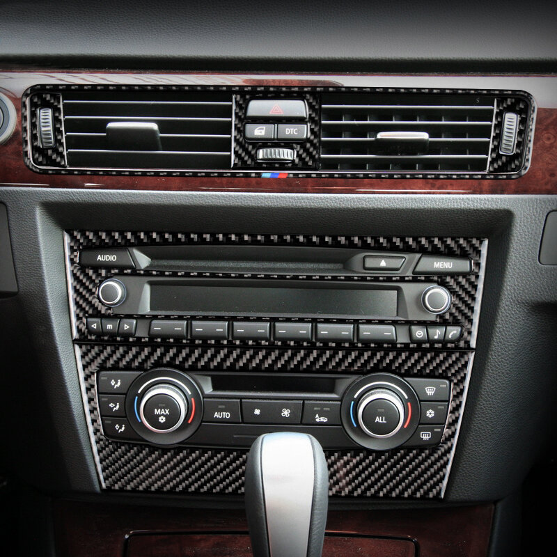อุปกรณ์เสริมสำหรับ BMW 3 Series E90 E92 E93รถชุดคันเกียร์เครื่องปรับอากาศ CD แผงประตูพนักพิงตกแต่งรถสติกเ...