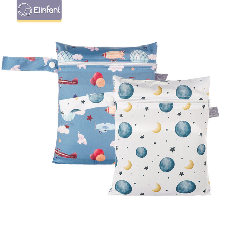 Elinfant – mini sac à snack écologique portable étanche, sac à couches réutilisable pour bébé 18x25cm, nouvelle collection