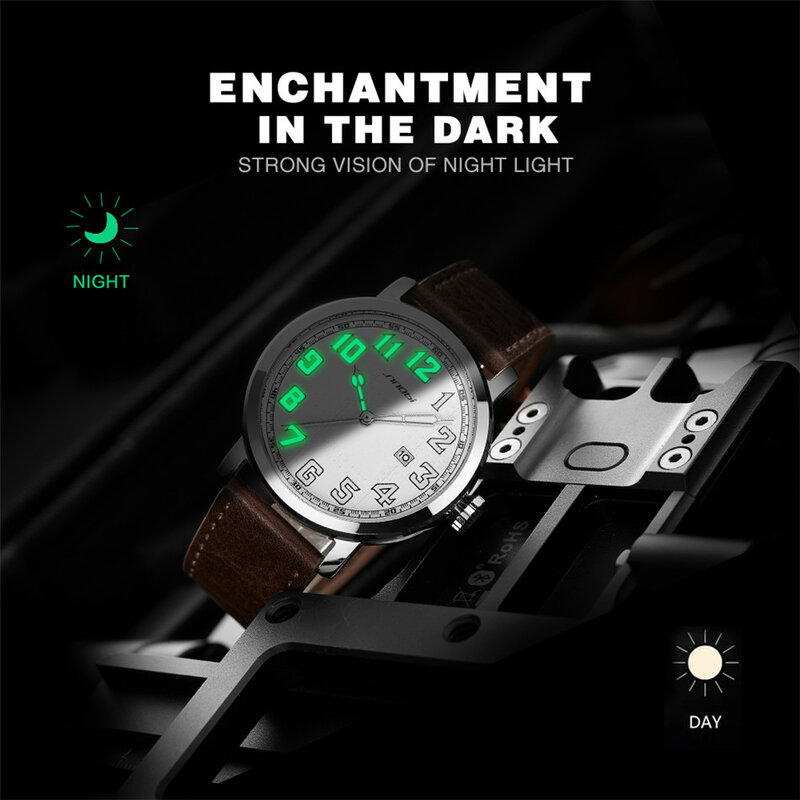 Luxus herren Uhren Military Leder Band Quarz Analog Uhr Chronograph Wasserdicht Casual Uhren für Männer Reloj Hombre