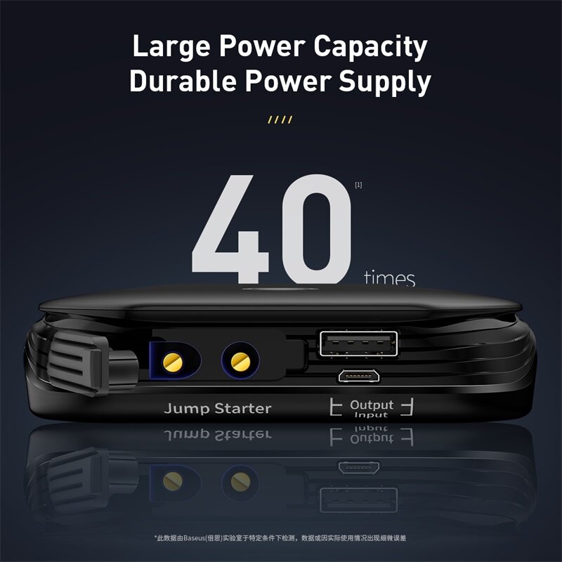 Baseus 8000mah carro ir para iniciantes bateria power bank alta capacidade de partida dispositivo impulsionador do veículo automático de emergência bateria impulsionador