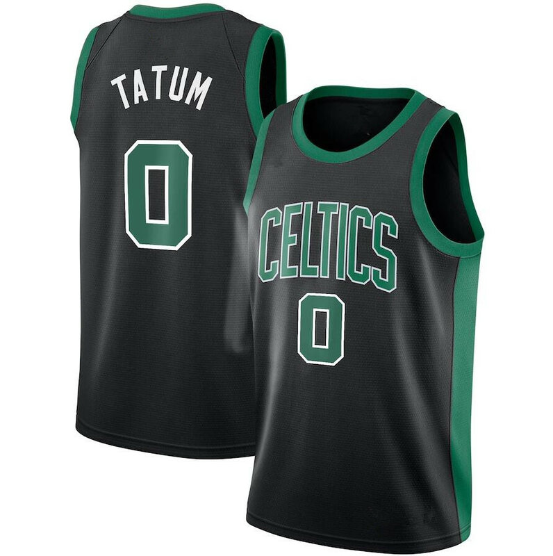 Camisa de basquete masculina boston celtics jayson tatum kemba walker swingman e ganhou edição allstar costurado