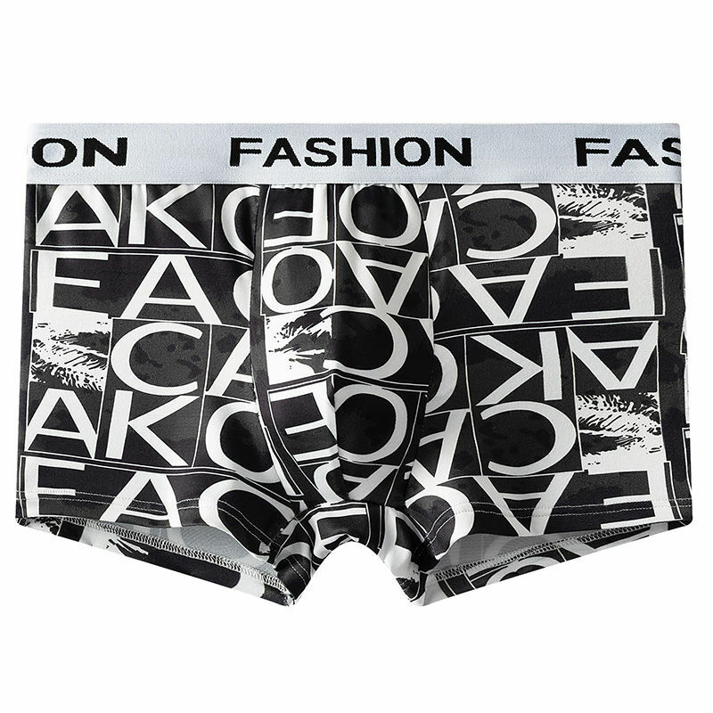2/4Pcs Men's Panties Soft Fabric Mens Sexy Underwear Boxers Breathable Shorts Printed Panty Comfortable Boxers Big Size L-4XL