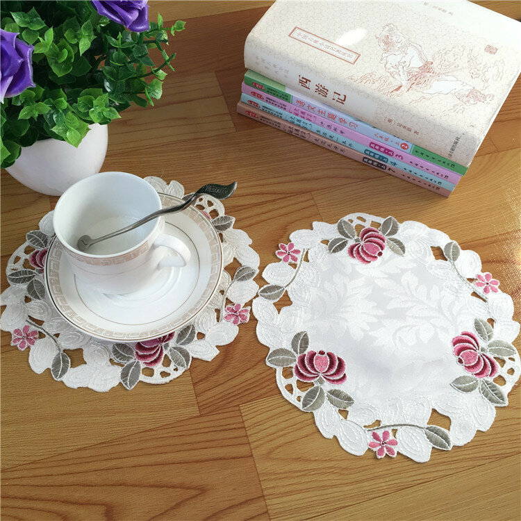 European Style Cup Mat Coffee Pad Mat Table Mat Disc Pad Heat Insulation Pad Vase Pad Tablecloth Christmas Wedding Decoration