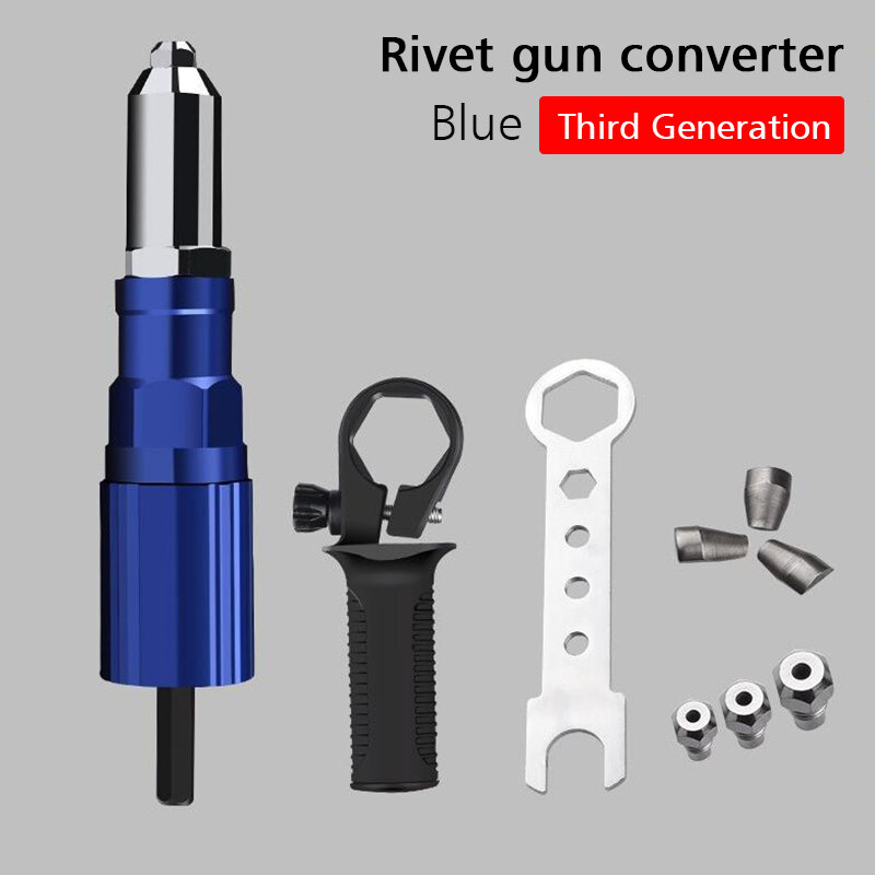 Pistola remachadora eléctrica de 2,4mm-4,8mm, adaptador de taladro, herramienta de remachado inalámbrica, herramienta de inserción y extracción de tuercas