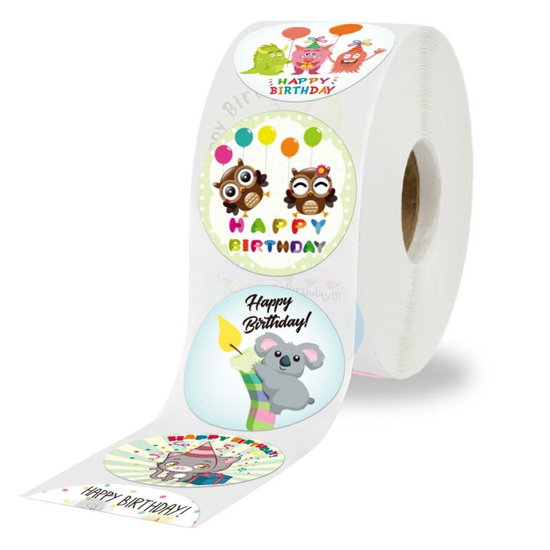 50-500pcs 2.5 cm Stickers Roll cute animal Gift Scrapbooking Sealing Stickers  Birthday Wedding Present Labels  teacher reward
