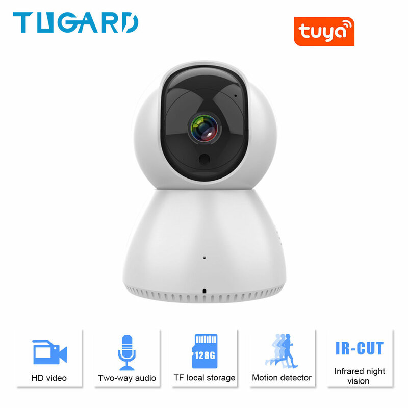 Tugard Auto Track 1080P IP Camera Wireless WiFi PTZ Indoor Cameras Mini Smart Baby Monitor Night Vision Surveillance Camera