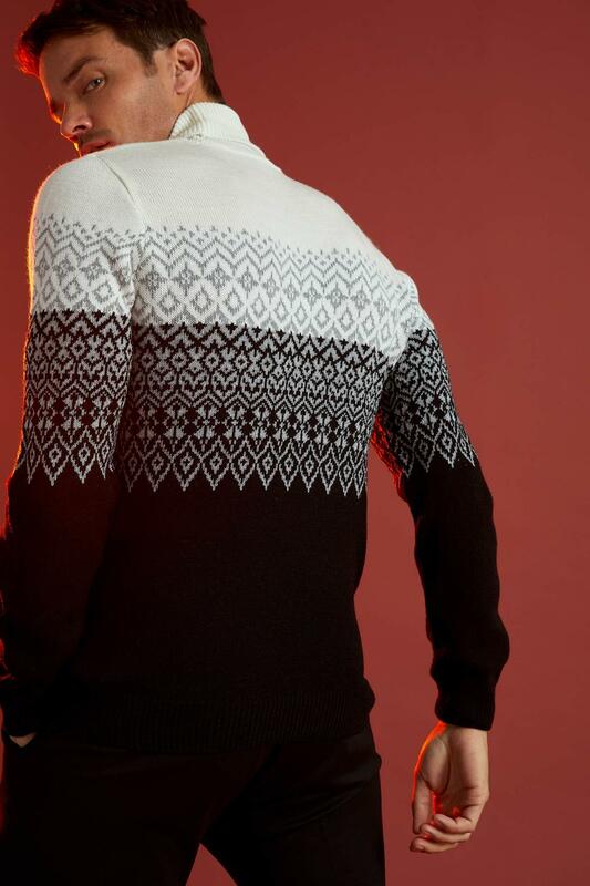 DeFacto Winter  Man Tricot Patterned Slim Fit Knitwear Sweater Jumper Pullover Warm Casual Fashion  New Season-S0322AZ20WN