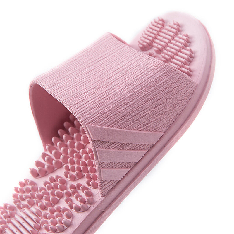 Zapatillas de masaje antideslizantes para interiores Unisex, sandalias de fondo suave sólido para el hogar, con punta de masaje