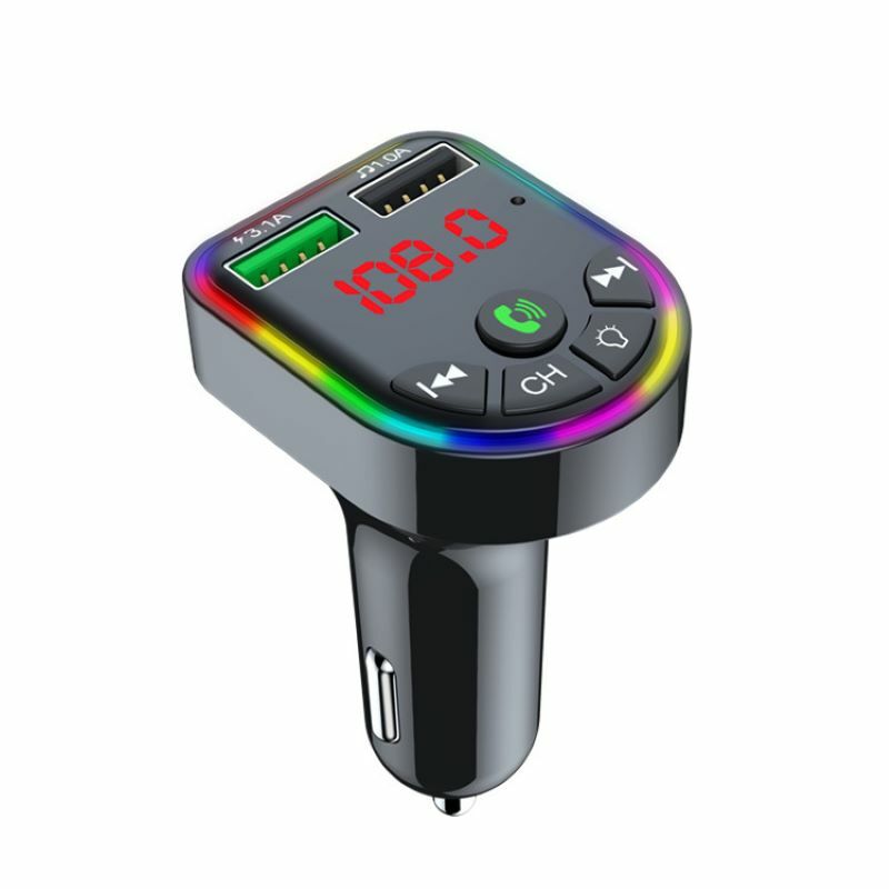 F5 samochodowy odtwarzacz MP3 odbiornik Bluetooth jest wystawiony na działanie światła otoczenia pojazdu MP3 zapalniczka samochodowa F5 samochód