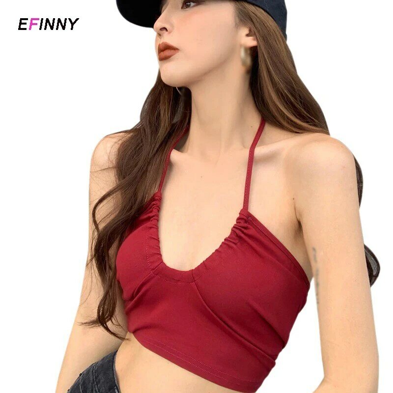 Sexy Women Tank Tops Bandage Tank Camis Crop Top Vest Summer Tops Off the Shoulder Top Femme European Style Women Clothing
