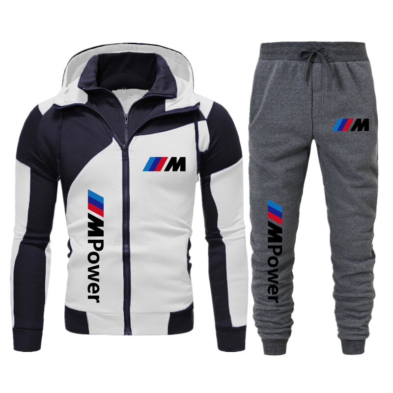 Setelan Olahraga Pria Hoodie + Celana 2021 Set Pakaian Olahraga Bulu Hangat Tebal Musim Gugur Musim Dingin Celana Kaus Homme Pakaian Pria Ukuran Besar
