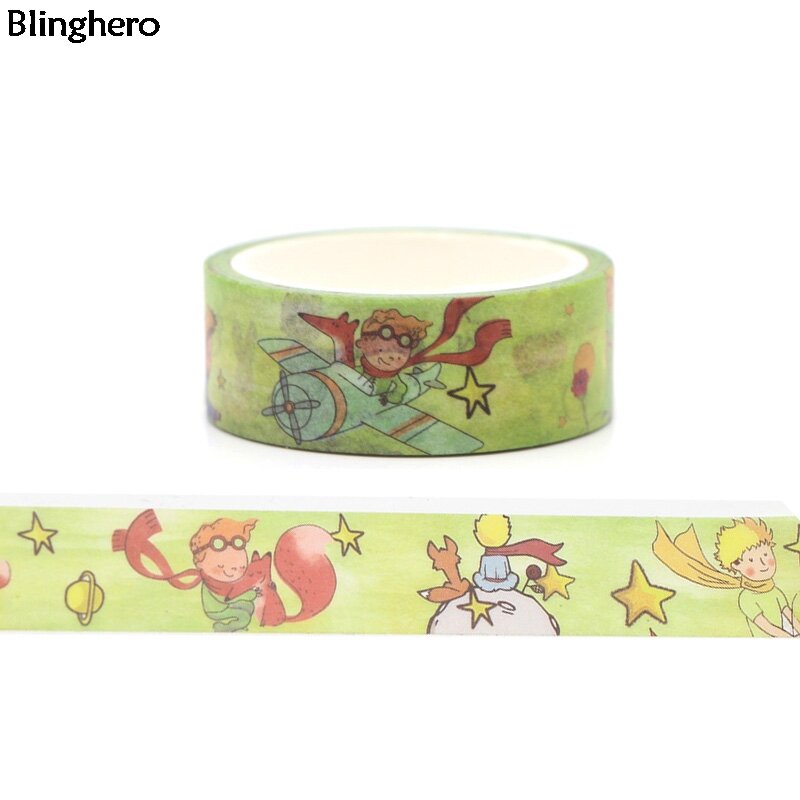 Blinghero Kartun Pangeran 15mmX5m Washi Tape Masking Tape Stiker Notebook Cute Tangan Akun Tape Pita Perekat BH0045