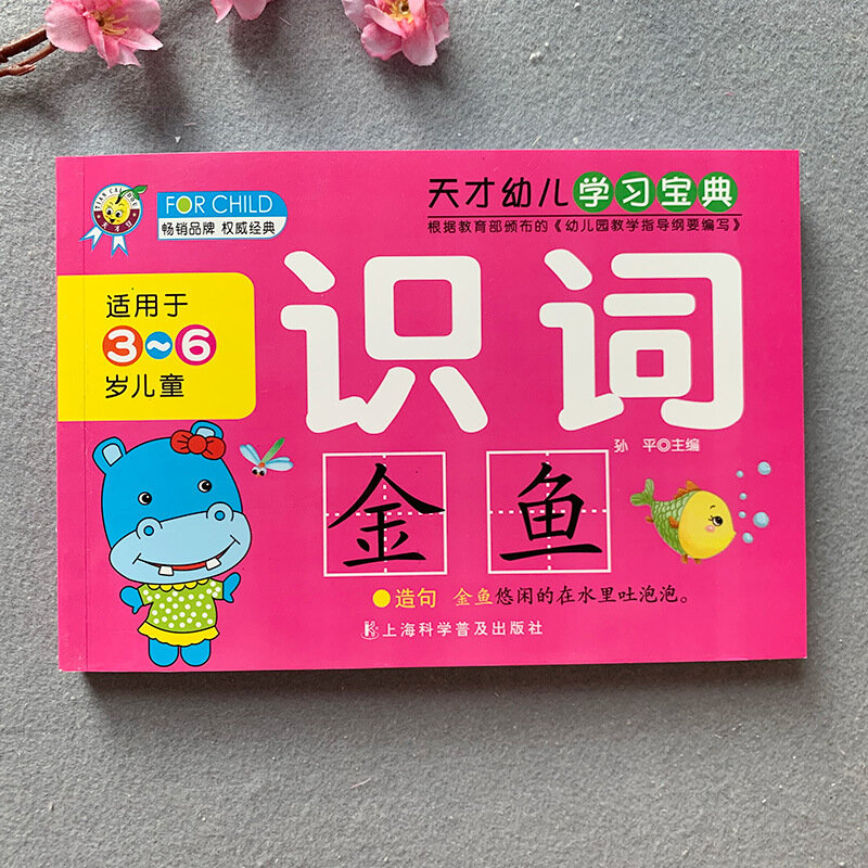 Livro de leitura pré-escolar hanzi pinyin, livro para crianças de 3 a 6 anos, educação precoce