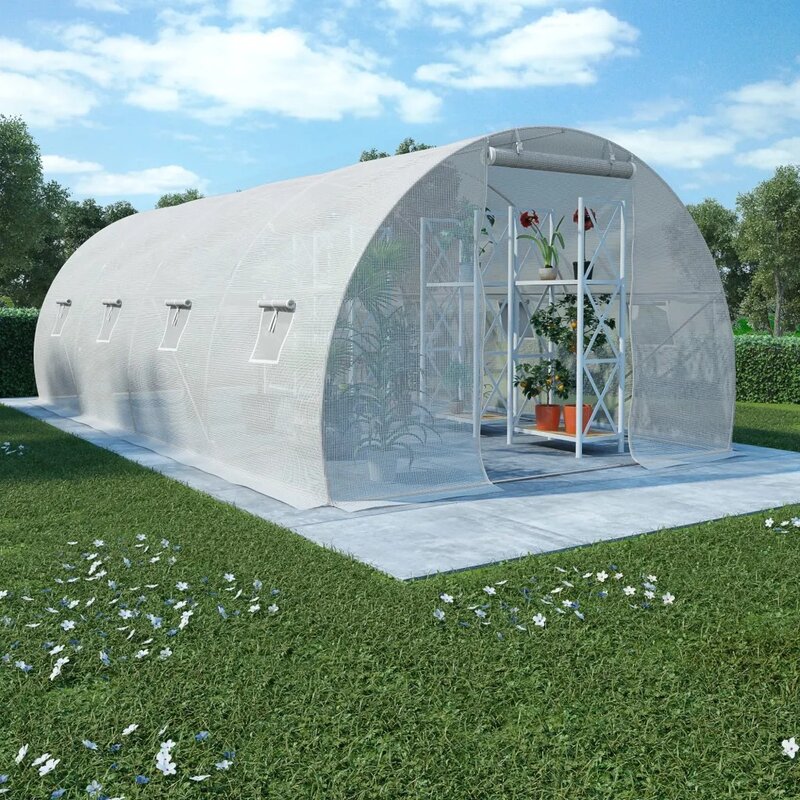 VidaXL Greenhouse With Steel Foundation 18 M² 600 X 300 X 200cm