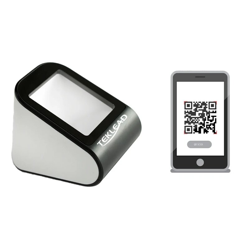 TEKLEAD Automatische 2D Barcode Scanner Hände-Freies USB QR Code Reader Mobile Zahlung für Shop Supermarkt Restaurant