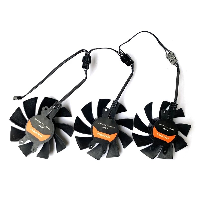 Novo 3 pçs 75mm 4pin gtx 1060 fã da placa gráfica, para colorido igame geforce gtx 1060 gtx 1070ti gtx 1080 fã de refrigeração da placa gráfica