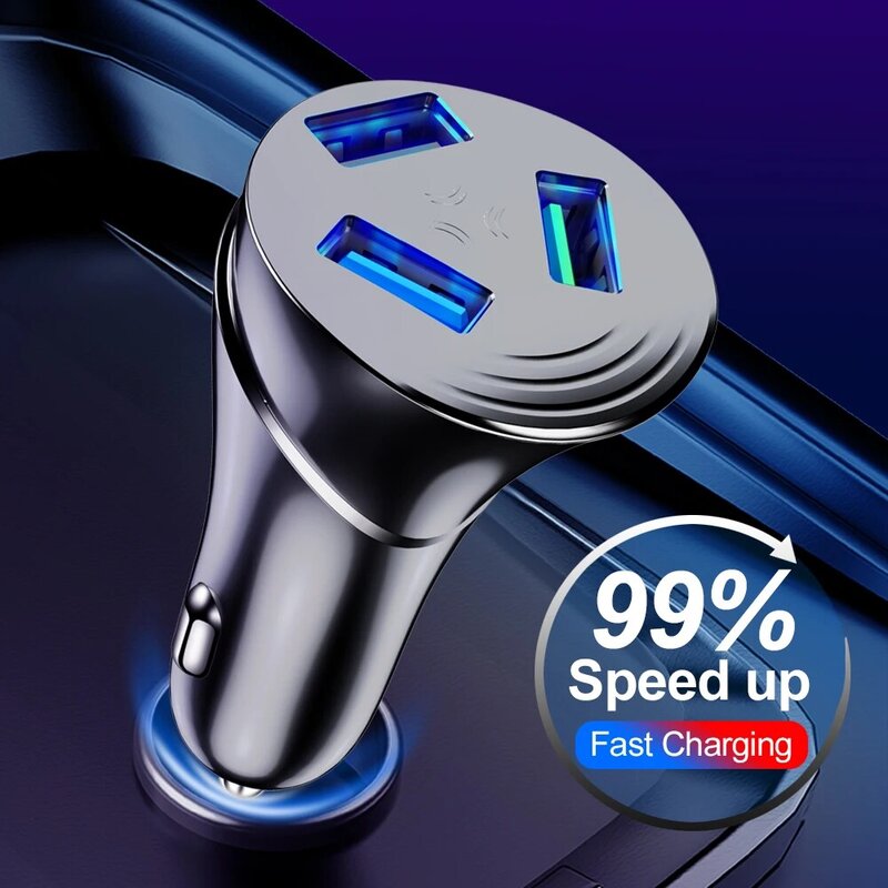 Chargeur de voiture Quick Charge 3.0 4.0 35W, adaptateur de Charge rapide Portable 4U Ports pour Xiaomi iphone 12 téléphone Portable dans la voiture-Charge