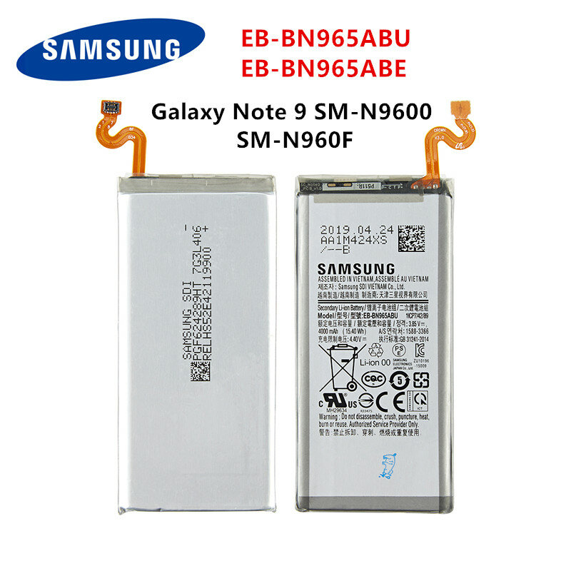 Samsung Orginal EB-BN965ABU EB-BN965ABE 4000Mah Batterij Voor Samsung Galaxy Note9 Note 9 SM-N9600/Ds SM-N960F N960U N960N N960W