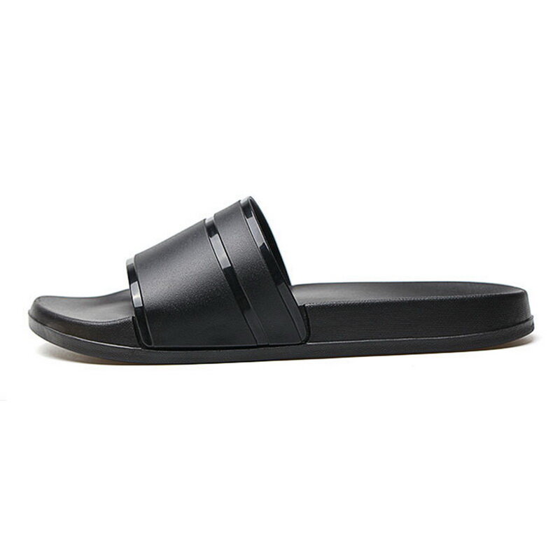 2021 Summer Casual Men Slippers Black White Shoes New Hot Non-slip Slides Bathroom Sandals Soft Sole Women Slides Plus Size 47