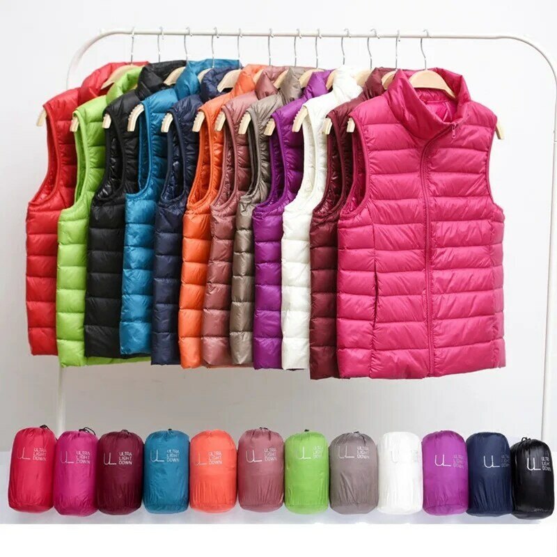 ZOGAA – veste chaude sans manches pour femme, gilet en duvet, à la mode, grande taille, collection hiver S-4XL