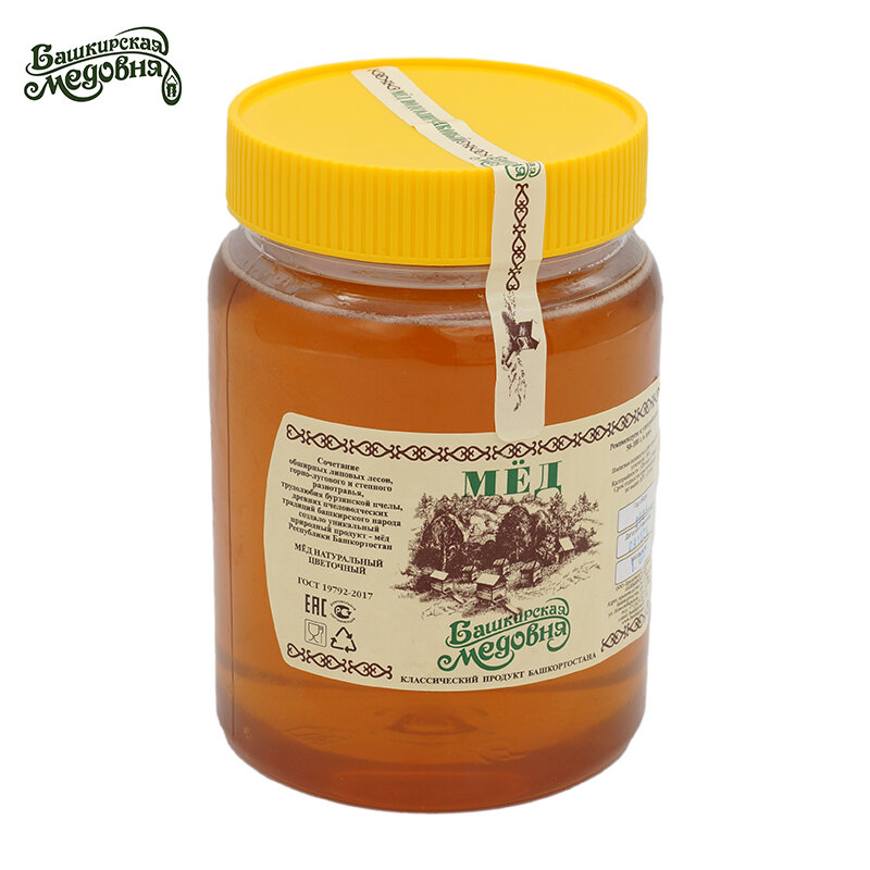 น้ำผึ้ง Bashkir Natural Solar Bashkir น้ำผึ้ง1000กรัมพลาสติก Jar ขนม Altai สุขภาพอาหาร Candy น้ำตาล