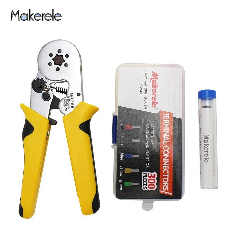 Round Nose Crimping Pliers Tool Mkhsc8 Electric Tube Crimping Tools Pliers Terminals Tools E2508 300pcs Pen Soldering Wire 10g