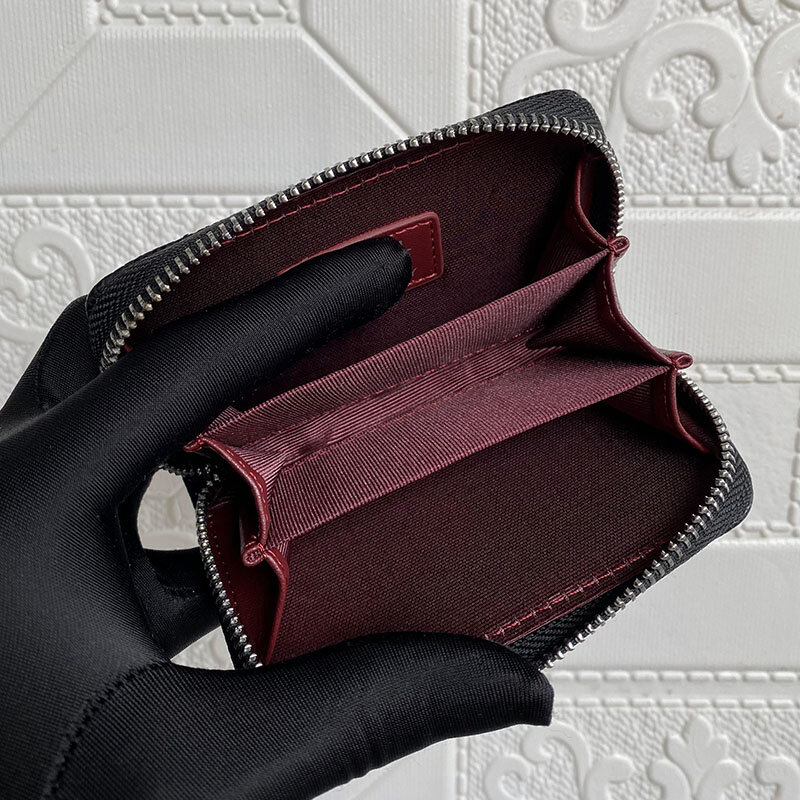 本物の牛革ラグジュアリー最高品質のブランドファッションヴィンテージクレジットidカードホルダー名刺ケースコイン財布カードバッグ