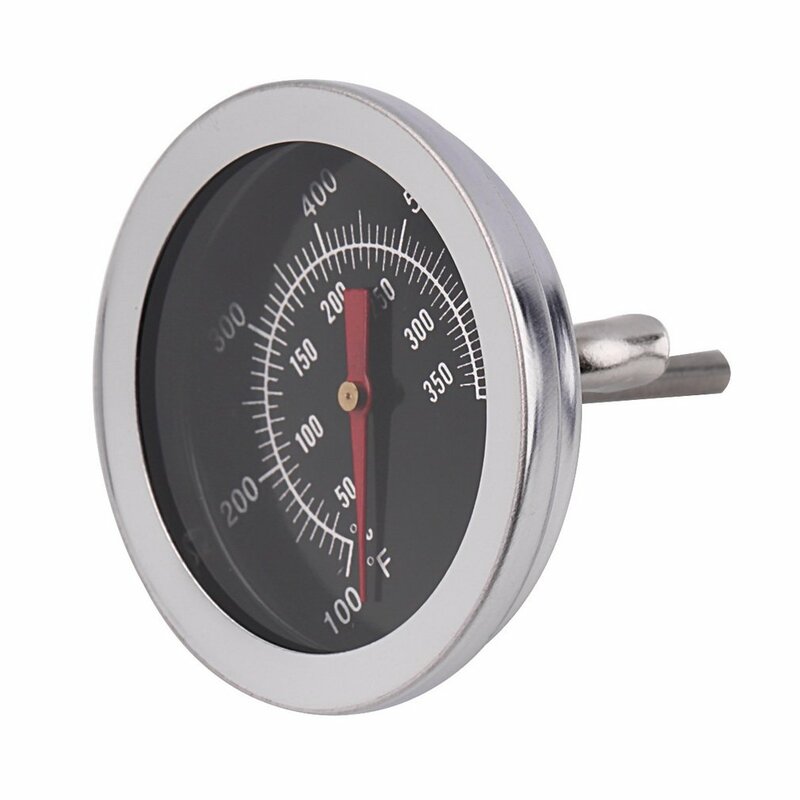 Thermomètre bimétallique en acier inoxydable, jauge de température avec double calibre, outils de cuisson à 500 degrés