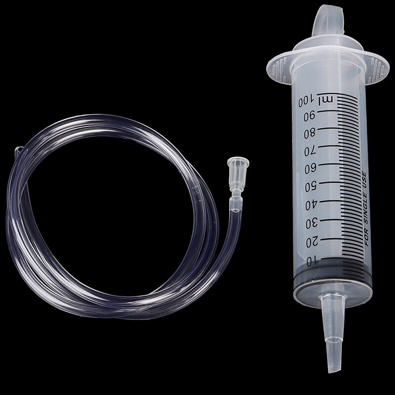 1pcs 100ml Large Capacity Syringe Reusable Pump Measuring With 1m Tube Feeding Ink
