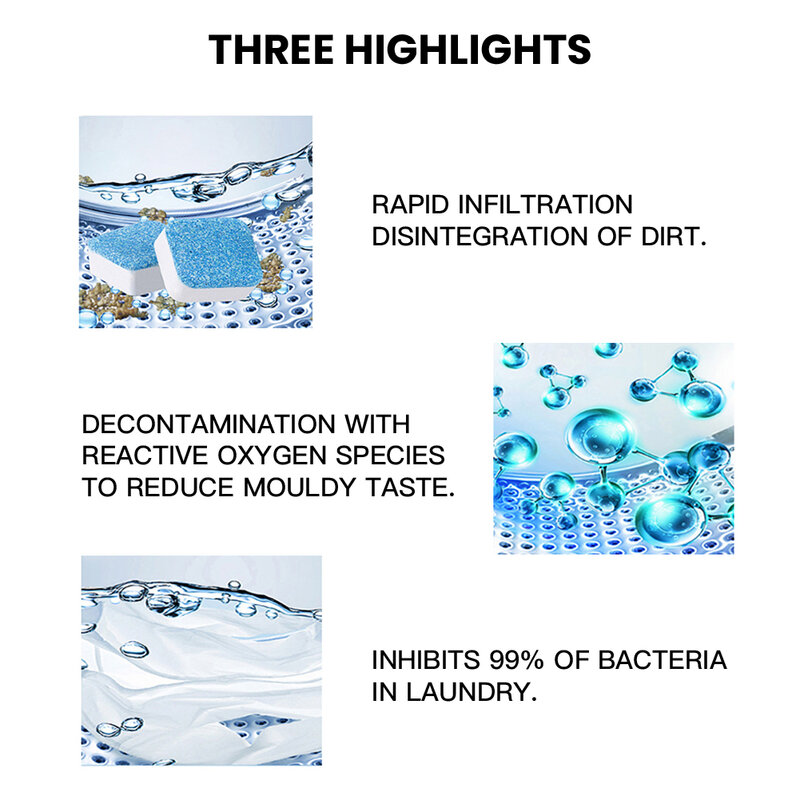 5/10/20 szt. Pralka Mini Cleaner tabletki podkładka czyszczenie odkamienianie Detergent tabletki musujące produkty czyszczące