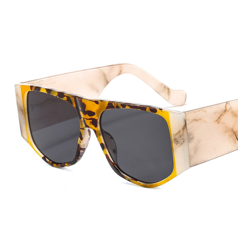 Gafas De Sol Cuadradas Con Estampado De Leopardo Para Hombre Y sunglasses 