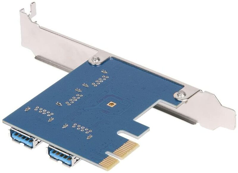 مهايئ PCI-E إلى PCI-E مهايئ 1 مدور 4 فتحة PCI-Express 1x إلى 16x USB 3.0 محول PCIe الخاص بالتعدين بطاقة الناهض للتعدين BTC