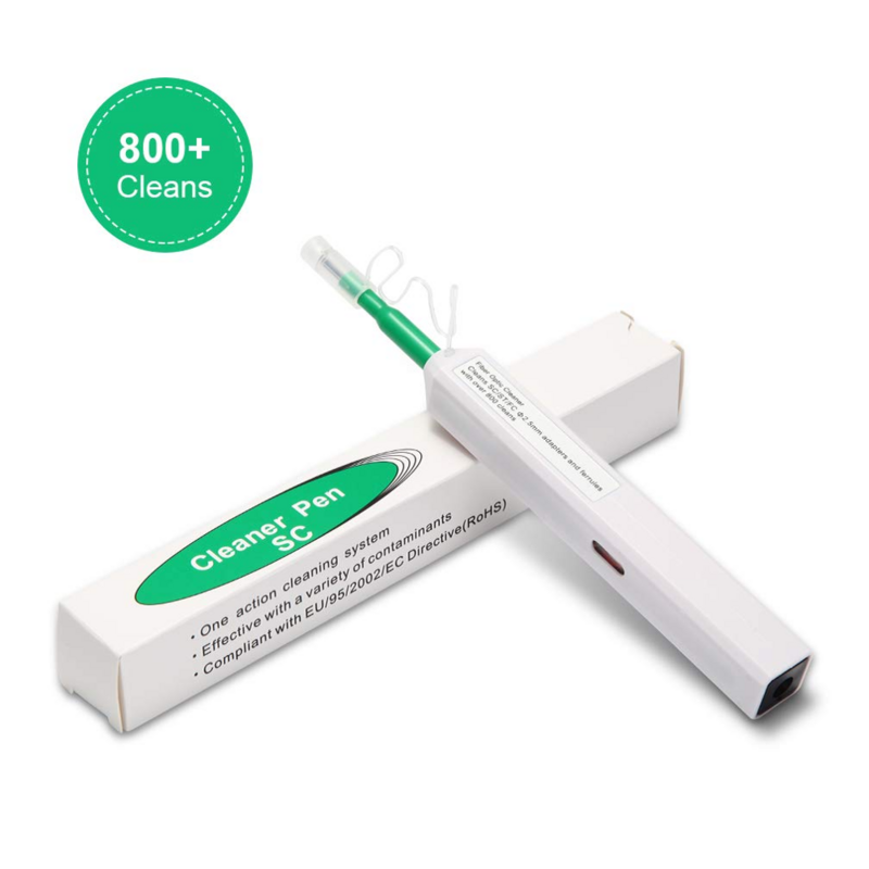 LC/SC/FC/ST strumento di pulizia One Touch penna di pulizia 1.25mm e 2.5mm detergente per fibra ottica di pulizia 800