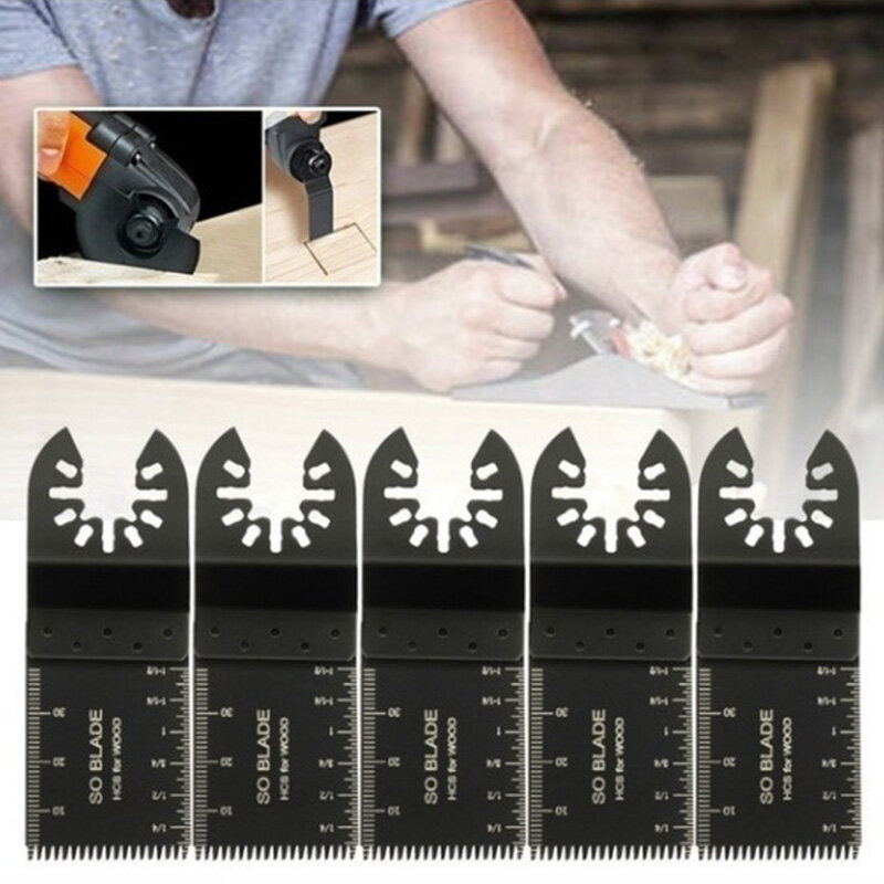 Hojas de sierra oscilantes universales HCS, herramientas eléctricas de corte de madera y Metal, 34mm, 10 unidades