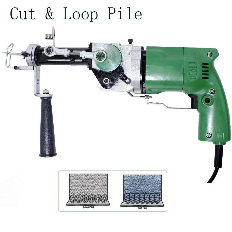 Máquina Eléctrica de Tufting para alfombras, herramientas de fabricación de alfombras eléctricas, pistola para tejer alfombras (puede hacer pila de corte y pila de bucle)