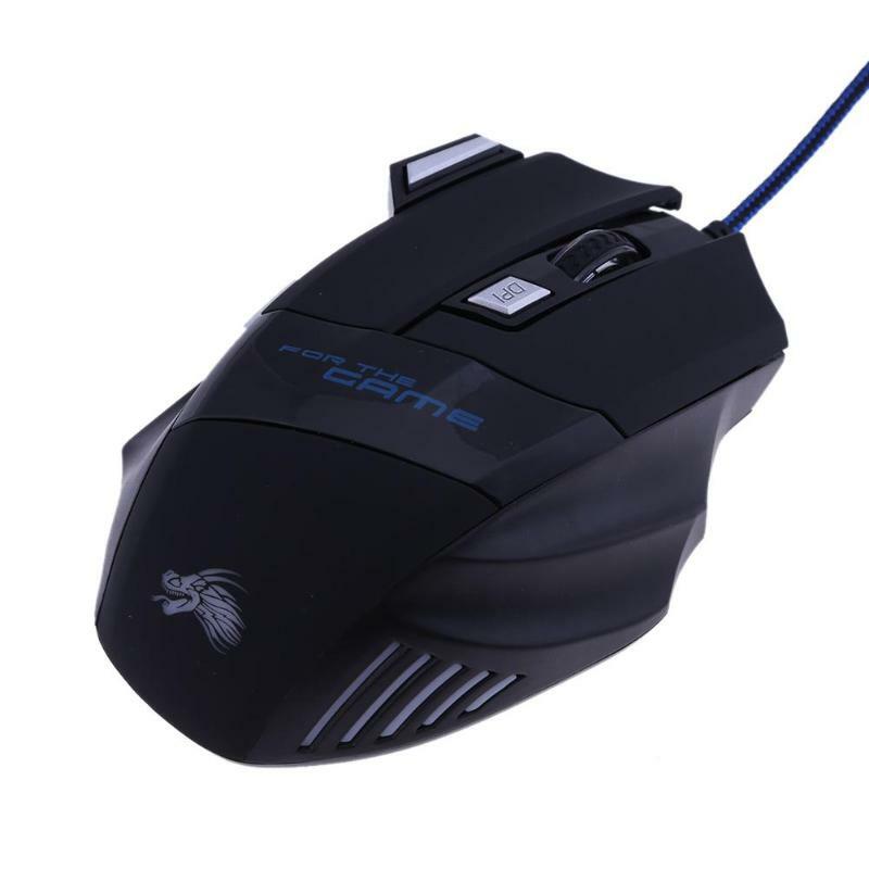 Moda clássico 5500dpi led óptico gamer mouse usb wired gaming mouse 7 botões gamer computador ratos para computador portátil ratos dropship
