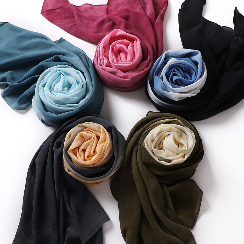 Écharpe de couleur en mousseline de soie pour femmes, 70x180cm, foulard de voyage avec perles, nouvelle collection printemps/été