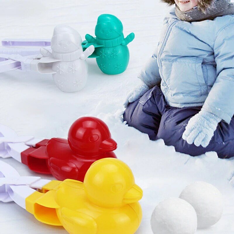 눈덩이 제조 업체 클립 겨울 모래 공 금형 플라스틱 클램프 키즈 야외 장난감 새로운 스노우 클립 도구