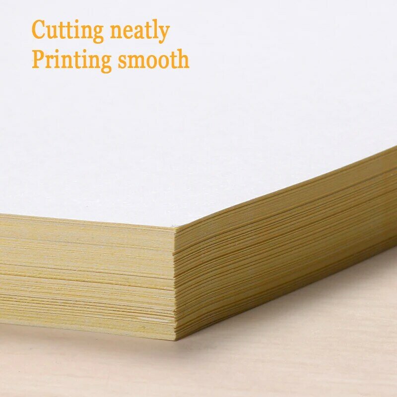 Etiqueta autoadhesiva A4 blanca, hoja de papel de superficie brillante mate para impresora de inyección láser, papel artesanal, 20 y 50 hojas