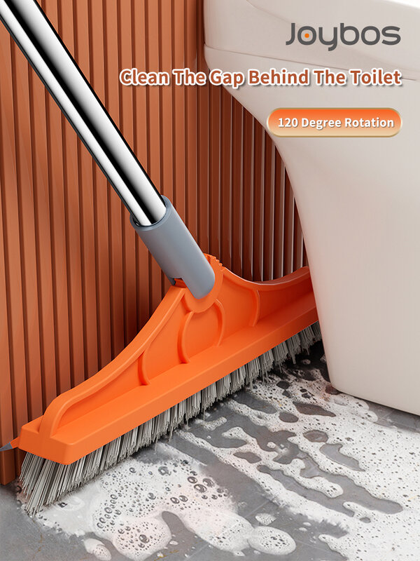 JOYBOS szczotka do szorowania podłogowego wycieranie długiej rączki sztywna szczotka podłoga w łazience wspólne czyszczenie płytki toalety martwe rogi szczotka basenowa JS4
