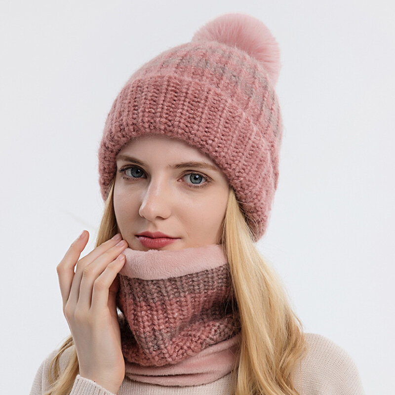 guanti touchscreen H&H Set cappello sciarpa e guanti per ragazze e ragazzi dai 5 ai 10 anni con un berretto spesso foderato in pile con due pompon bambini sciarpa invernale e loop 