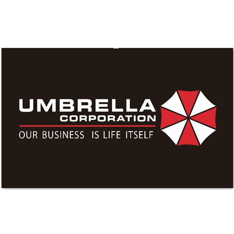 60x9 0cm/90x15 0cm/120x18 0cm motywem umbrella corporation naszej działalności jest życie samo w sobie flaga