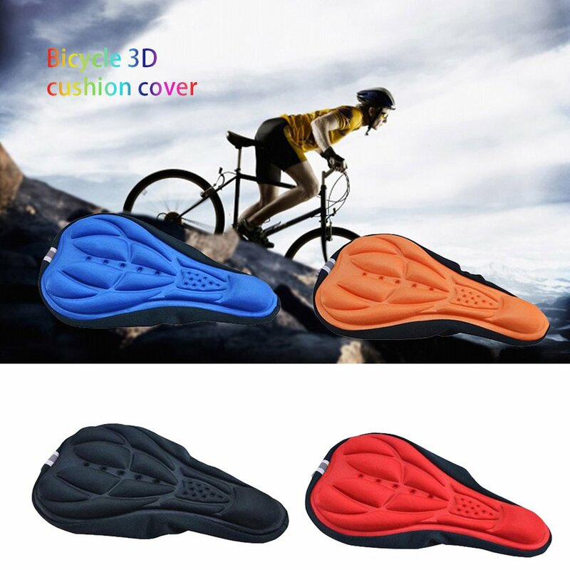 Funda de sillín de bicicleta suave 3D, alfombrilla de silicona para ciclismo, cojín, accesorios para bicicleta