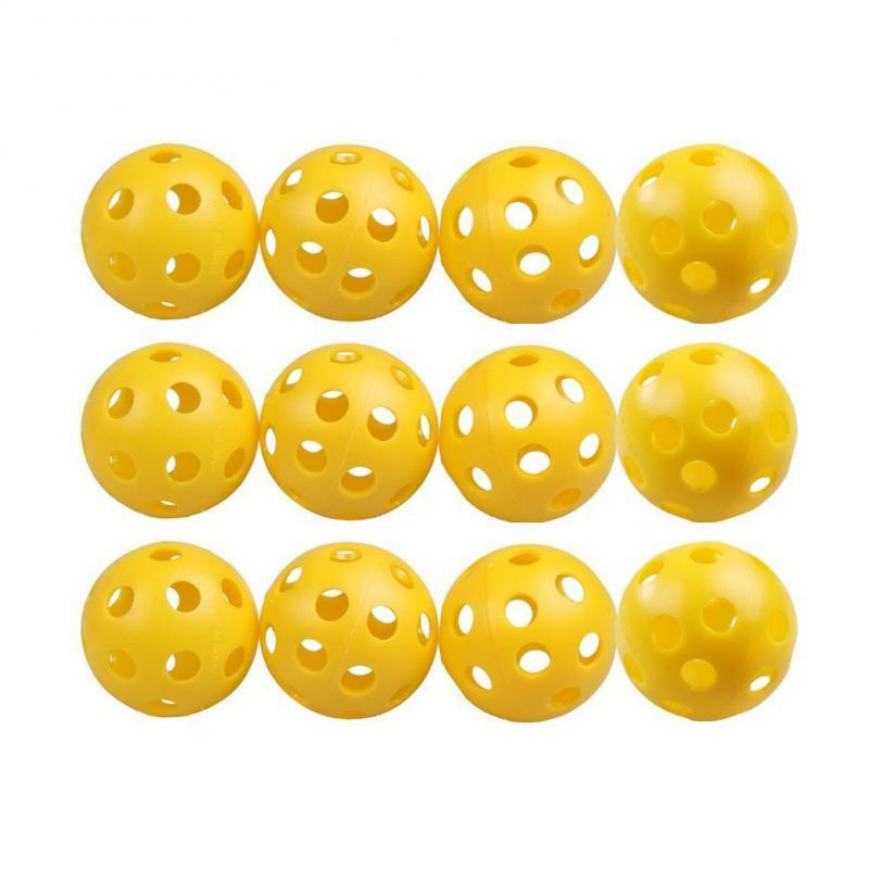 Hot Sale Golf Balls 12Pcs/set Plastic Whiffle Airflow Hollow Golf Practice Training Sports Balls With 26 Bee Holes
