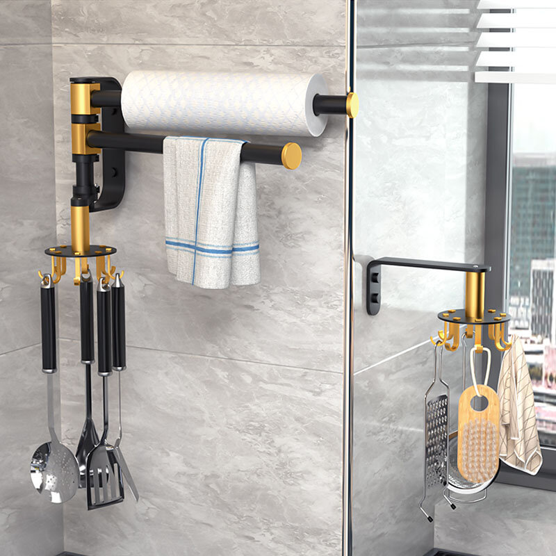 Toalheiro do banheiro soco-livre rotativa suporte de toalha de chuveiro rack de armazenamento de toalha de banheiro de alumínio organizador de casa