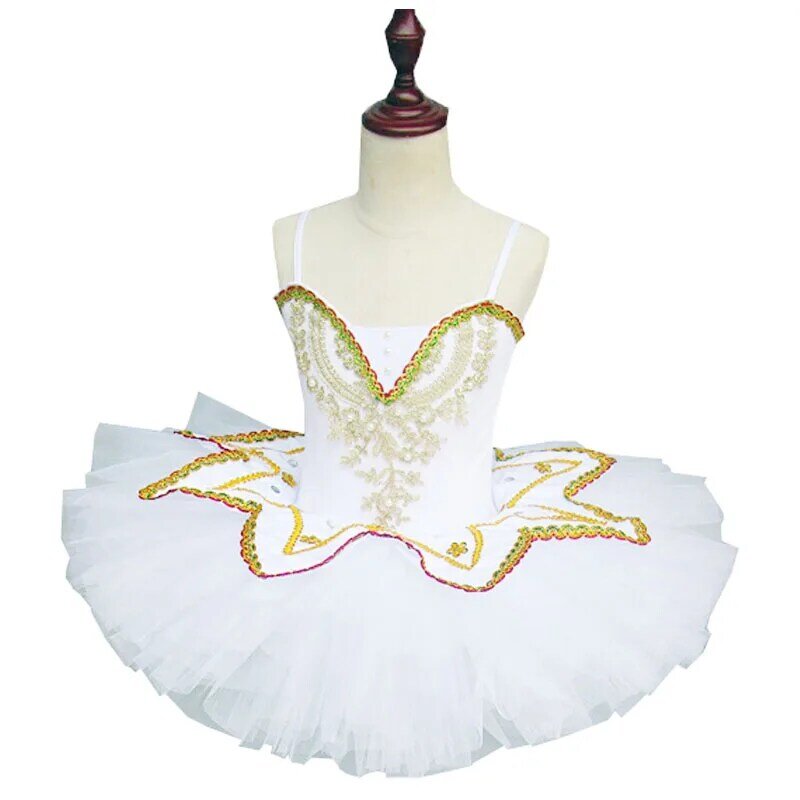 Costume da Tutu di balletto professionale lago dei cigni bianchi vestito da Ballerina per bambini vestito da balletto per bambini vestito da ballo per ragazza